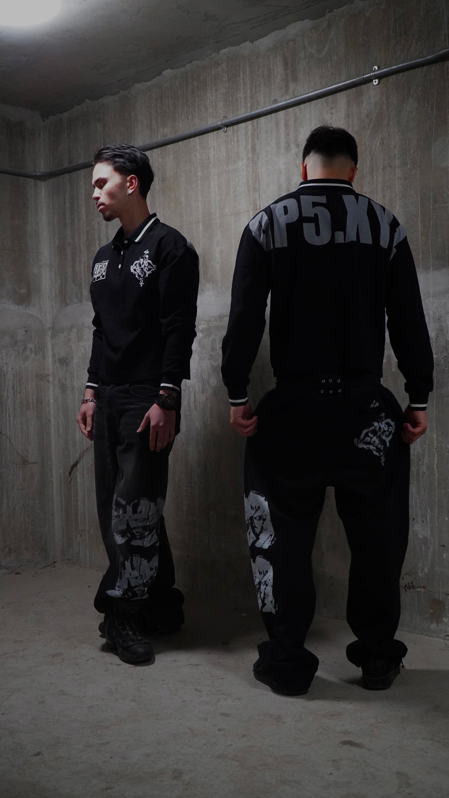 Black long-sleeve Polo